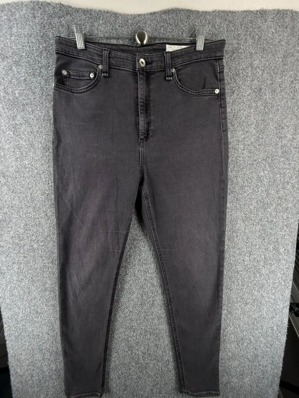 Rag & Bone Gray Nina High Rise Ankle Skinny Jeans Cotton Spandex ACTL 31X27